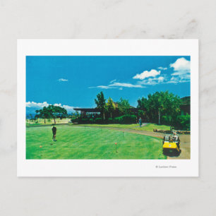 Cartão Postal Vista de um Verde no Golfe Real Kaanapali