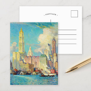 Cartão Postal Vista de Wall Street Colin Campbell Cooper