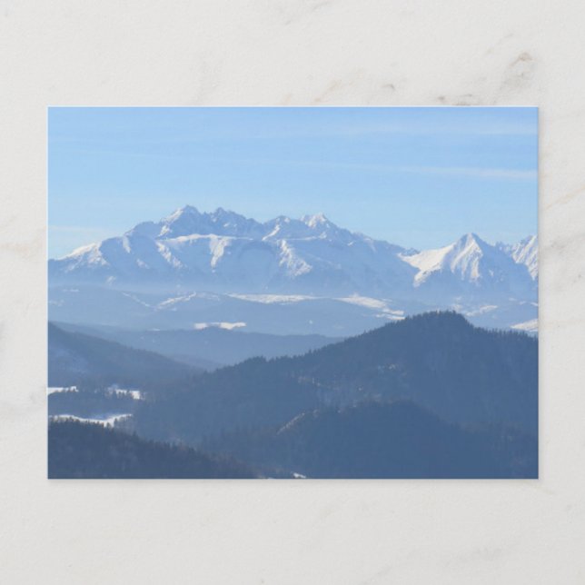 Cartão Postal Vista de Winter Tatras (Frente)