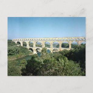 Cartão Postal Vista do aqueduto romano, construída c.19 BC