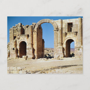 Cartão Postal Vista do Arco do Triunfo, construído c.129 DC