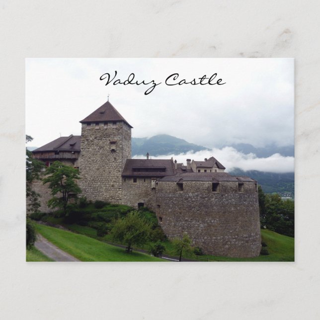 Cartão Postal vista do castelo de vaduz (Frente)