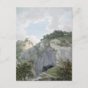 Cartão Postal Vista do Castelo e Caverna em Castelton