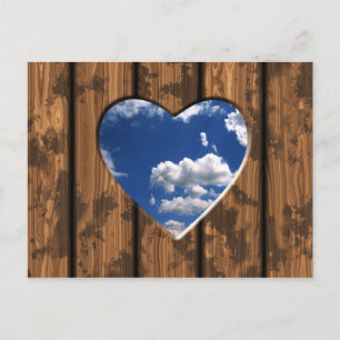 Cartão Postal Vista do Céu através do Buraco Formatado pelo Co