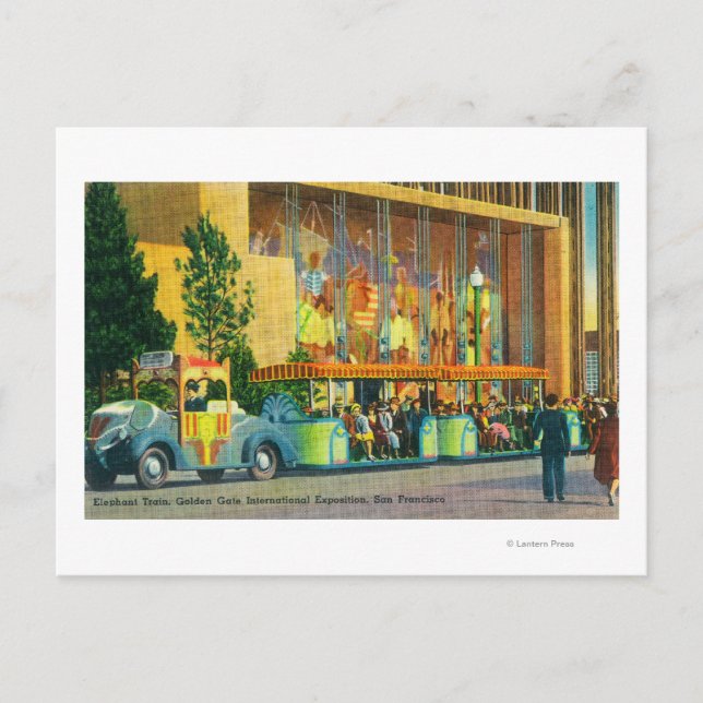Cartão Postal Vista do Comboio Elefante (Frente)