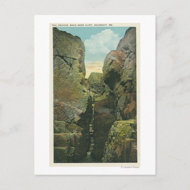 Cartão Postal Vista do Crevice do Cliff Cabeça Balda (Frente)