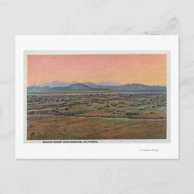 Cartão Postal Vista do deserto de Mohave (Frente)