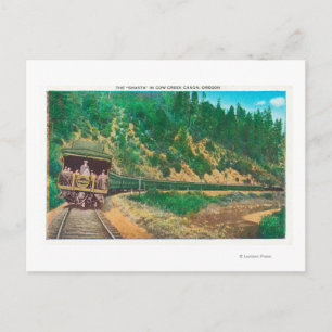 Cartão Postal Vista do desfiladeiro Shasta TrainCow, OR