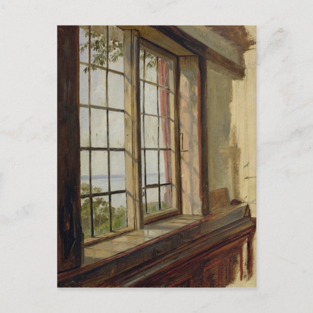 Cartão Postal Vista do Elba através de uma janela, 1838 (Frente)