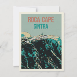 Cartão Postal Vista do Farol do Cabo da Roca, Sintra Portugal
