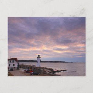 Cartão Postal Vista do Farol Portsmouth Harbor de Forte