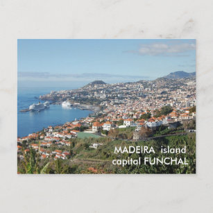 Cartão Postal Vista do Funchal, ilha da Madeira