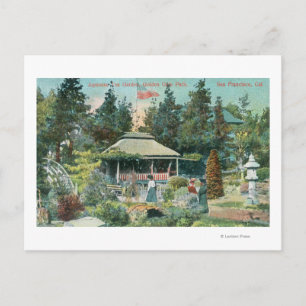 Cartão Postal Vista do Jardim de Chá Japonês