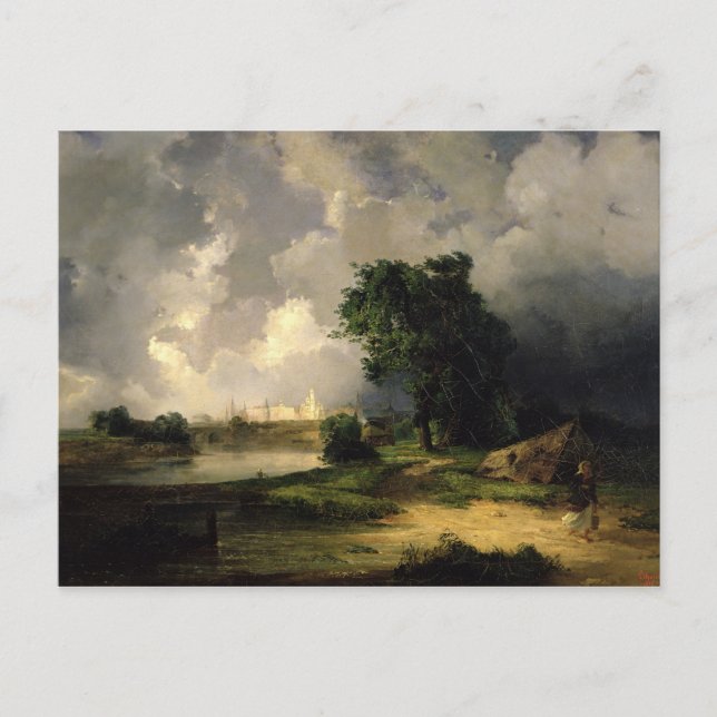 Cartão Postal Vista do Kremlin em Má Clima, 1851 (Frente)