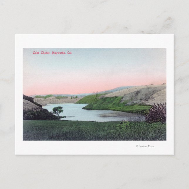 Cartão Postal Vista do lago ChabotHayward, CA (Frente)