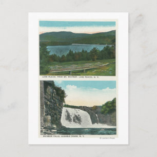 Cartão Postal Vista do Lago do Mt Whitney, Rainbow Falls