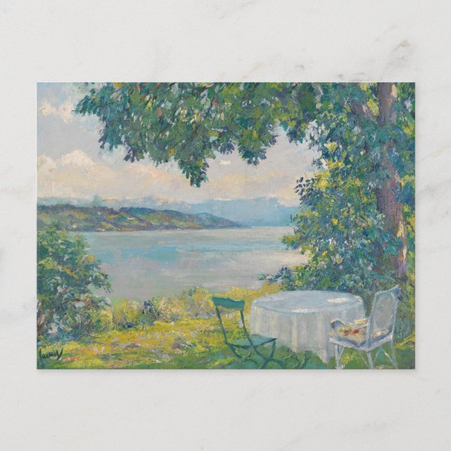 Cartão Postal Vista do lago Starnberg | Edward Cucuel (Frente)