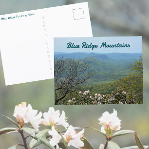 Cartão Postal Vista do Mirante da Montanha Blue Ridge Parkway