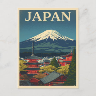 Cartão Postal Vista do Monte Fuji do Japão