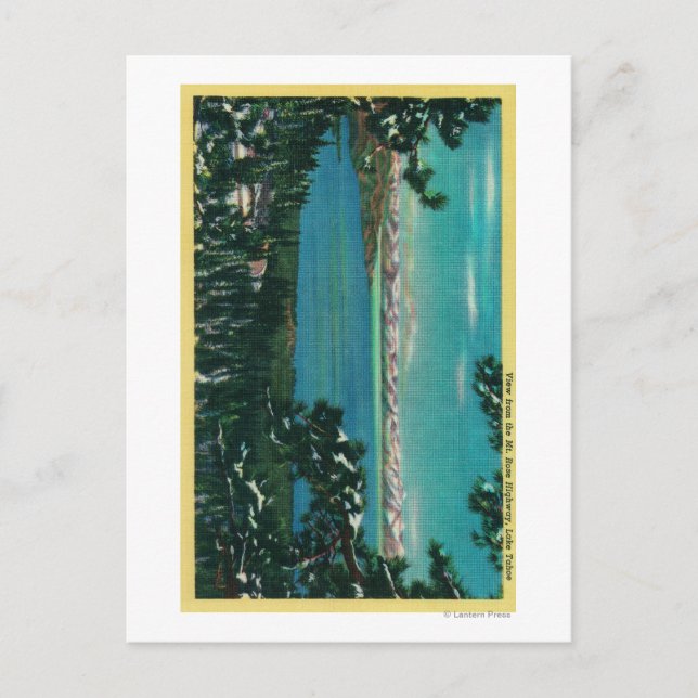 Cartão Postal Vista do Mt. Rosa HighwayLake Tahoe, CA (Frente)