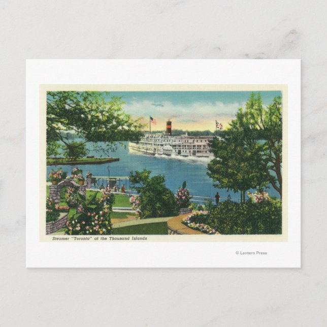 Cartão Postal Vista do Navio a vapor Toronto (Frente)
