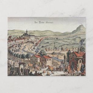 Cartão Postal Vista do norte de Viena com o Schlos Hernal