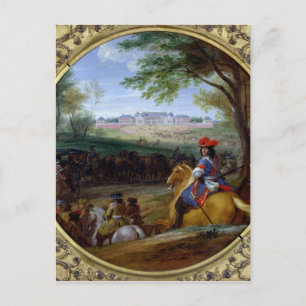 Cartão Postal Vista do Palácio de Versalhes em 1669