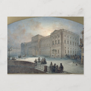 Cartão Postal Vista do Palácio Mariinsky no Inverno, 1863