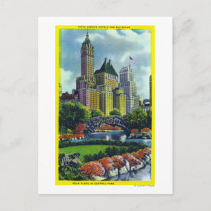 Cartão Postal Vista do Parque Central da NYC de Hotéis 5 Ave