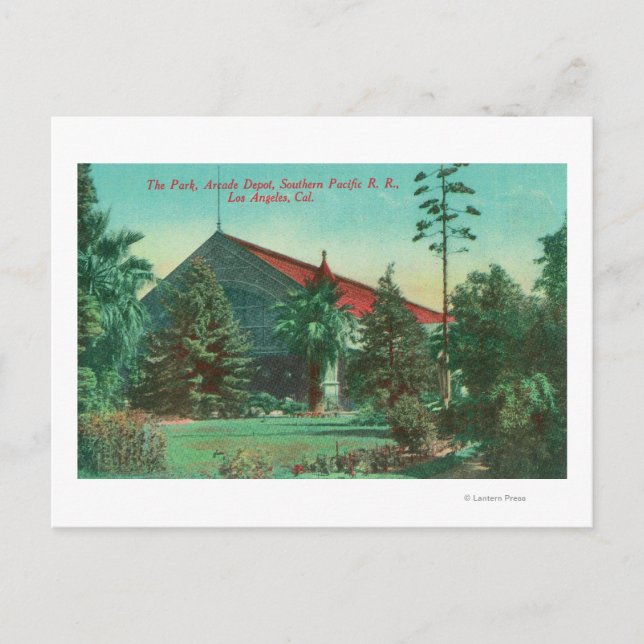 Cartão Postal Vista do parque do depósito de arcade SP RR (Frente)