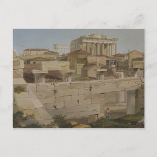 Cartão Postal Vista do Parténon da Propylaea, placa 7