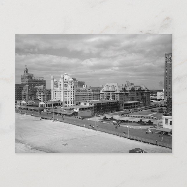 Cartão Postal Vista do passeio de avião em Atlantic City (Frente)