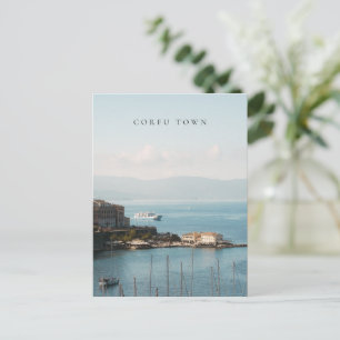 Cartão Postal Vista do Porto da Cidade de Corfu