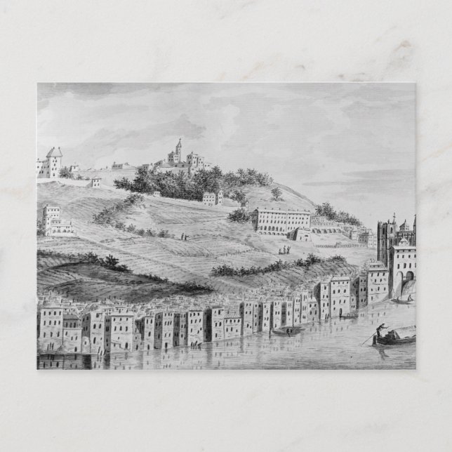 Cartão Postal Vista do porto da cidade de Lyon (Frente)