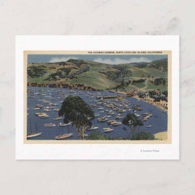 Cartão Postal Vista do porto de Isthmus (Frente)