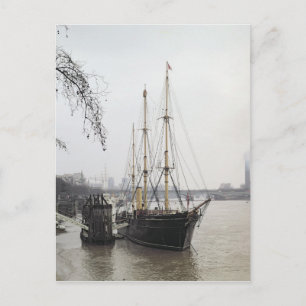 Cartão Postal Vista do rio Tâmisa com Descoberta de RRS