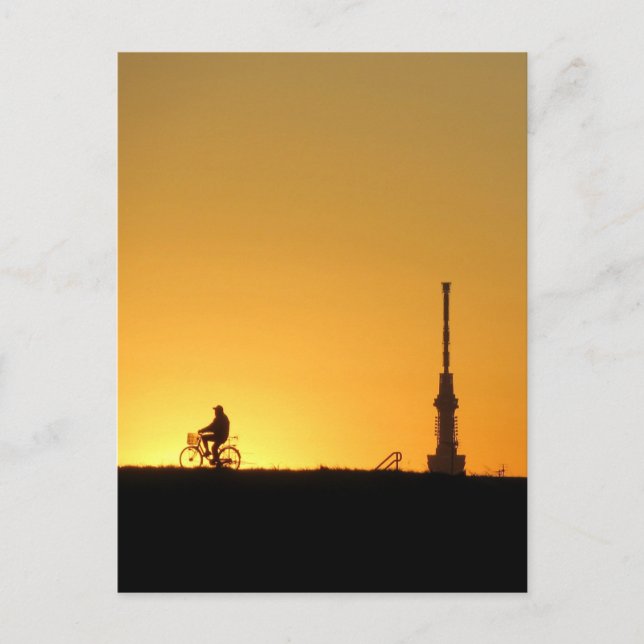 Cartão Postal Vista do Skytree em Tóquio: Cartão-postal do River (Frente)