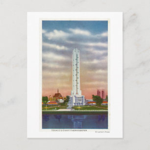 Cartão Postal Vista do Termômetro Gigante da Texaco