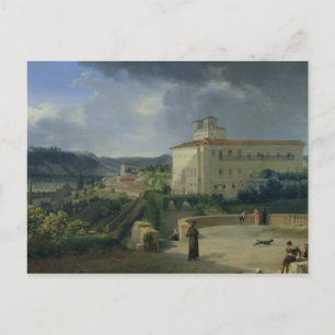 Cartão Postal Vista do Villa Medici, Roma, 1813