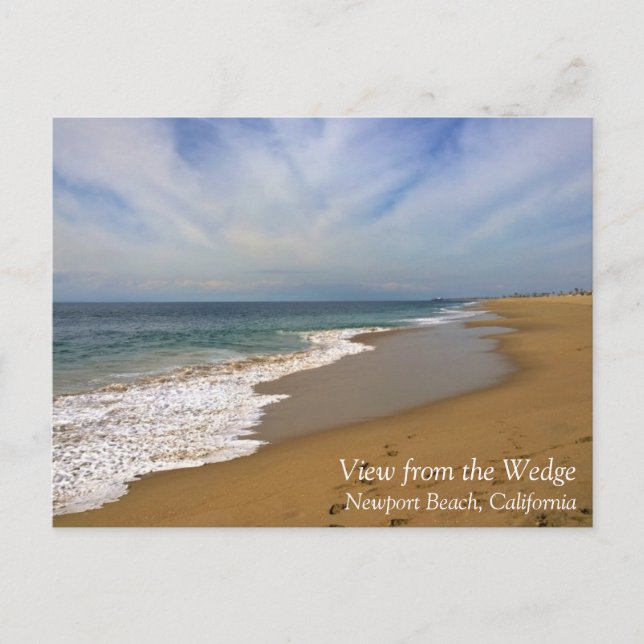 Cartão Postal Vista do Wedge, Newport Beach, Califórnia (Frente)