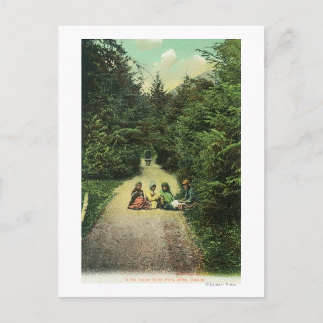Cartão Postal Vista dos Nativos no Parque do Rio da Índia (Frente)