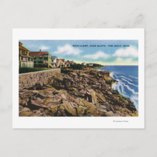 Cartão Postal Vista dos Penhascos da União e Surf em York