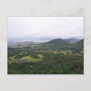 Cartão Postal vista em direção ao k-bay a partir da vigia pali