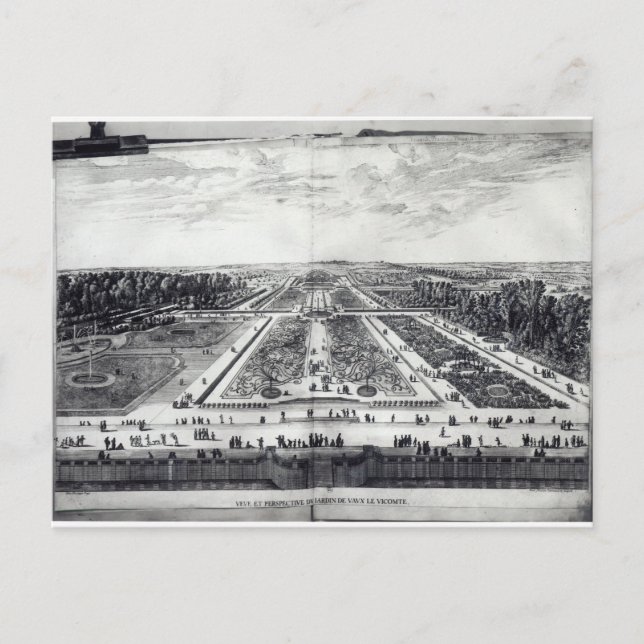 Cartão Postal Vista em perspectiva do jardim (Frente)