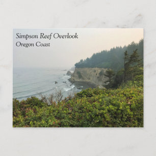 Cartão Postal Vista em Simpson Reef Overlook, Costa do Oregon