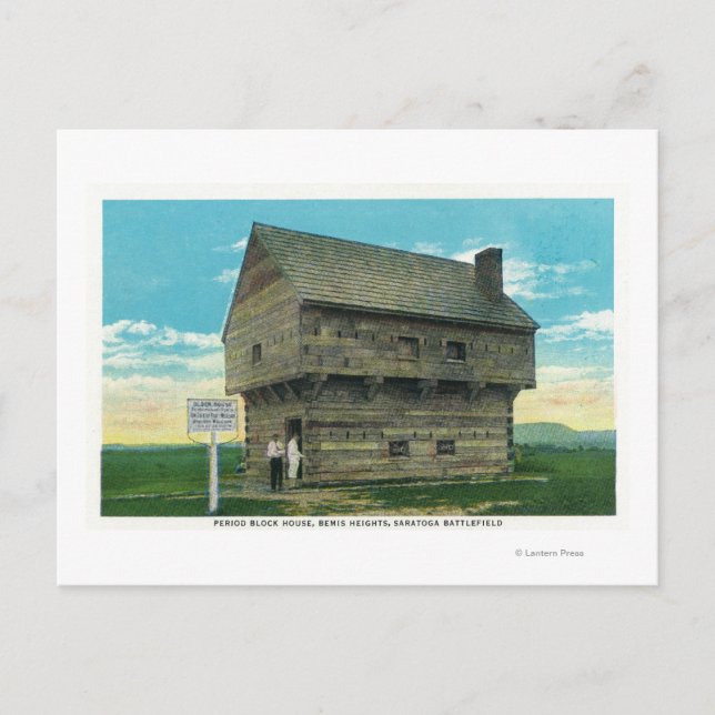 Cartão Postal Vista Exterior da Casa de Bloqueio de Período (Frente)