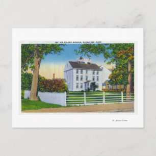 Cartão Postal Vista Exterior da Mansão de Pasta Antiga