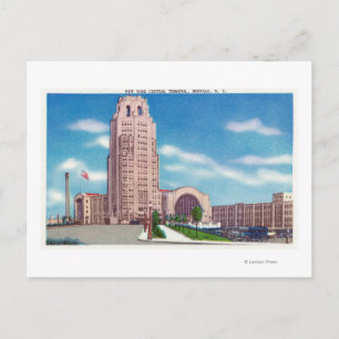 Cartão Postal Vista Exterior da NY Central Terminal Bldg