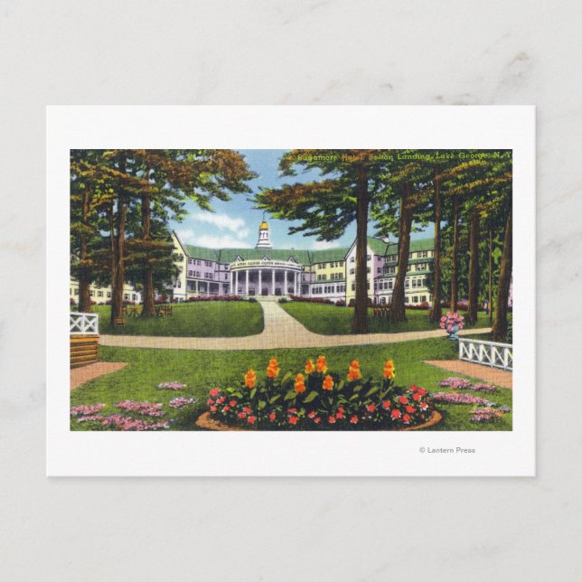 Cartão Postal Vista Exterior de Desembarque em Bolton do Hotel S (Frente)