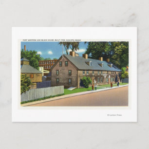 Cartão Postal Vista Exterior de Ft. Casas Ocidentais e Bloqueada